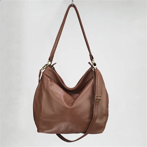 slouchy brown leather bag